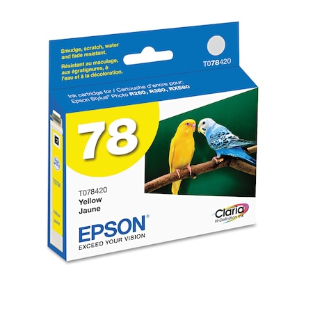 Epson T078420-S (78) Claria Ink, 430 Page-Yield, Yellow T078420-S